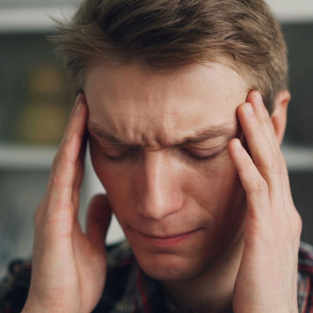man with a headache